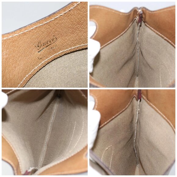 GUCCI GG Supreme Hand Bag PVC Leather Vintage Beige Auth 146840 - Picture 15 of 16